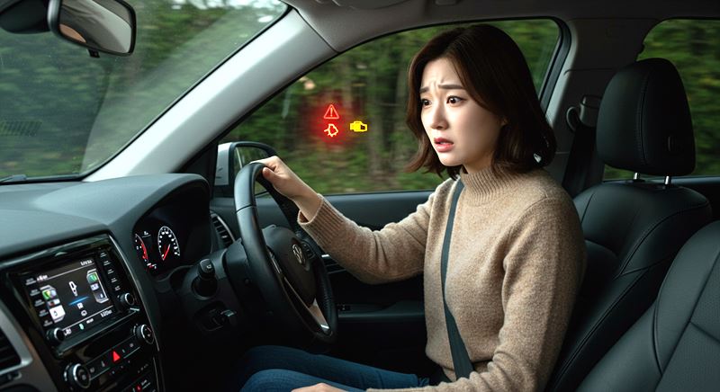 엔진오일 경고등 켜졌을 때